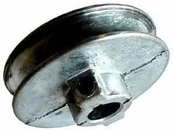 Chicago Die Cast 5 in. Dia. Zinc Single V Grooved Pulley