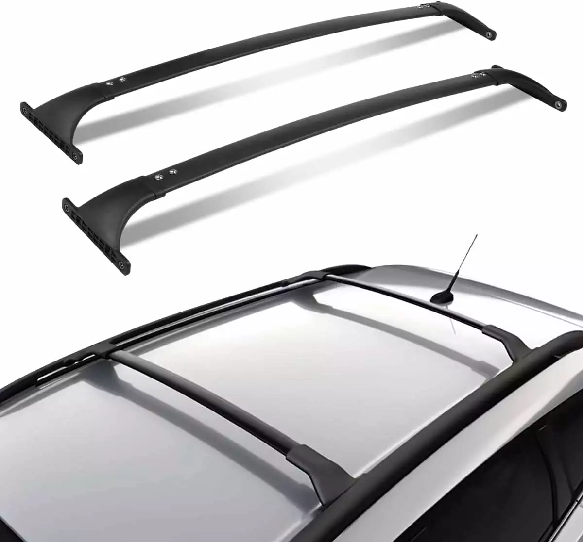 DNA Motoring PT-ZTL-8024 For 2009 to 2014 Nissan Murano Pair OE Style Aluminum Roof Rail Cross Bar Baggage Carrier 10 11 12 13