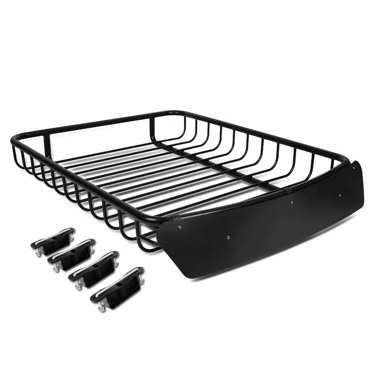 DNA Motoring RRC-T111-BK 51 x 40 Mild Steel Roof Rack Top Cargo Carrier Basket Universal