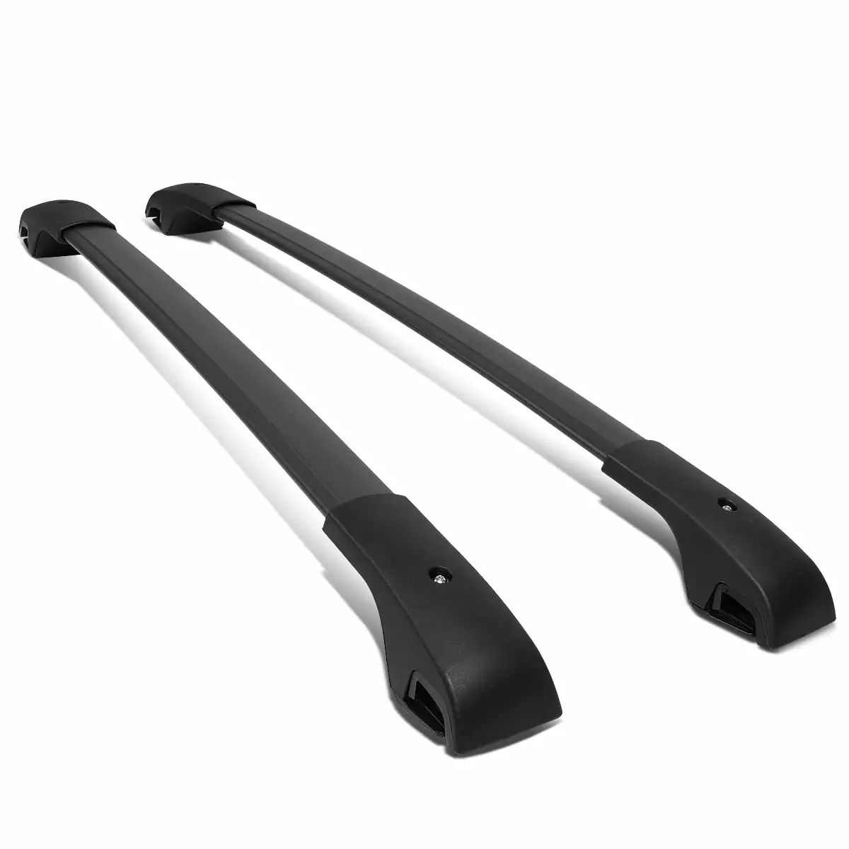 DNA Motoring XY-6004 For 2014 to 2020 Jeep Cherokee Factory Style Matte Black Aluminum Roof Cross Rails Luggage Rail