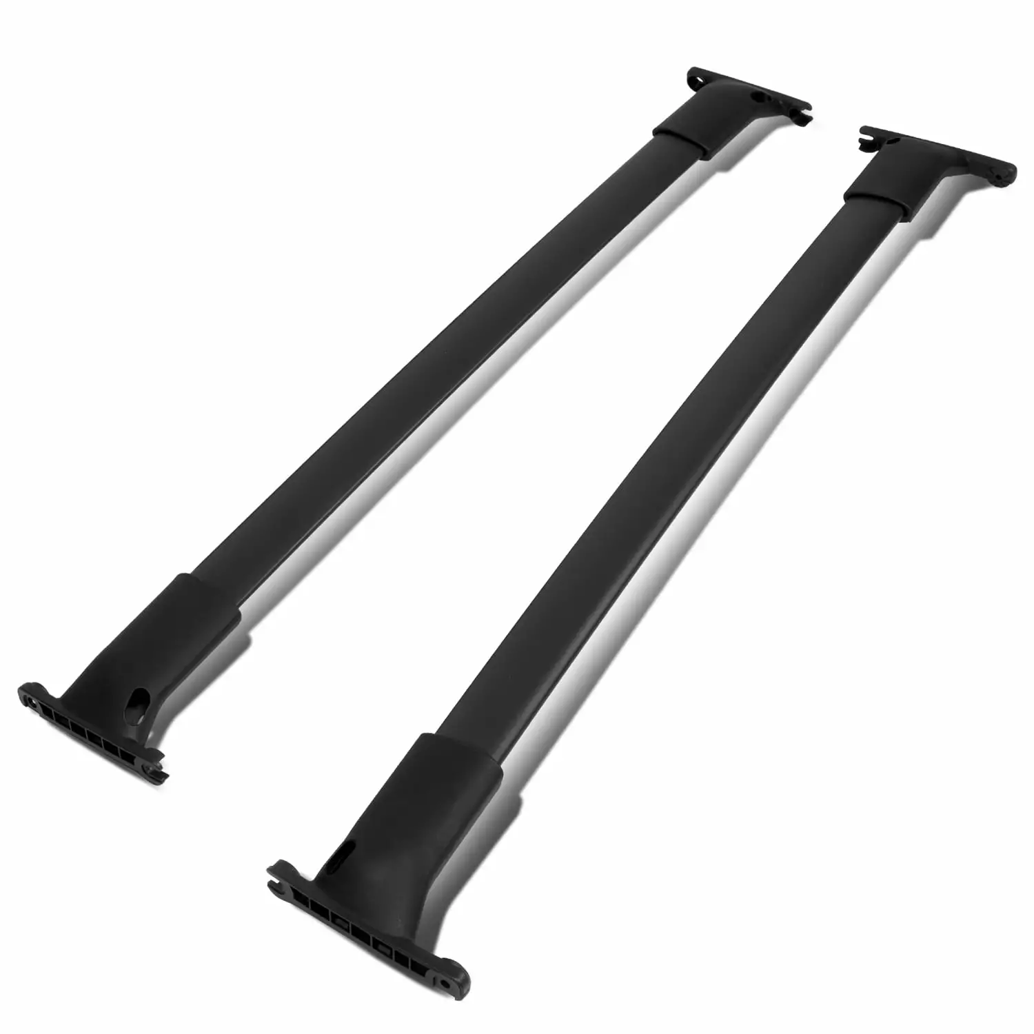 DNA Motoring XY-6005 For 2013-2019 Ford Escape Pair Factory Style Matte Black Aluminum Roof Cross Rails Luggage Rail 15 16 17 18 19