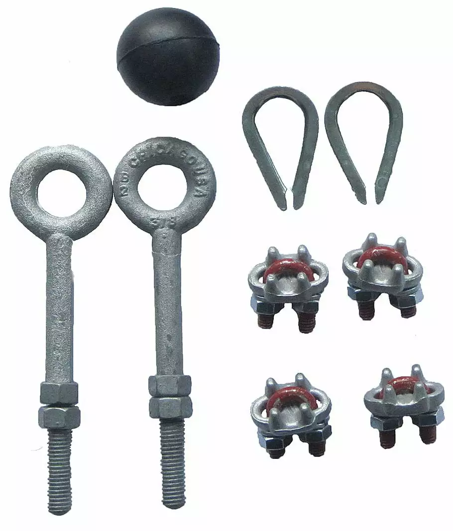 Dayton Festoon Hardware Kit.1/4 In Wire Rope 33N273