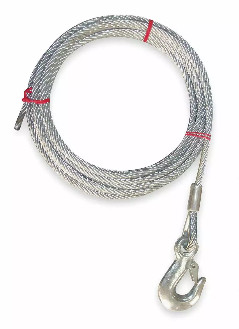 Dayton Winch Cable.GS.1/4 In. x 25 ft. 1DLJ9