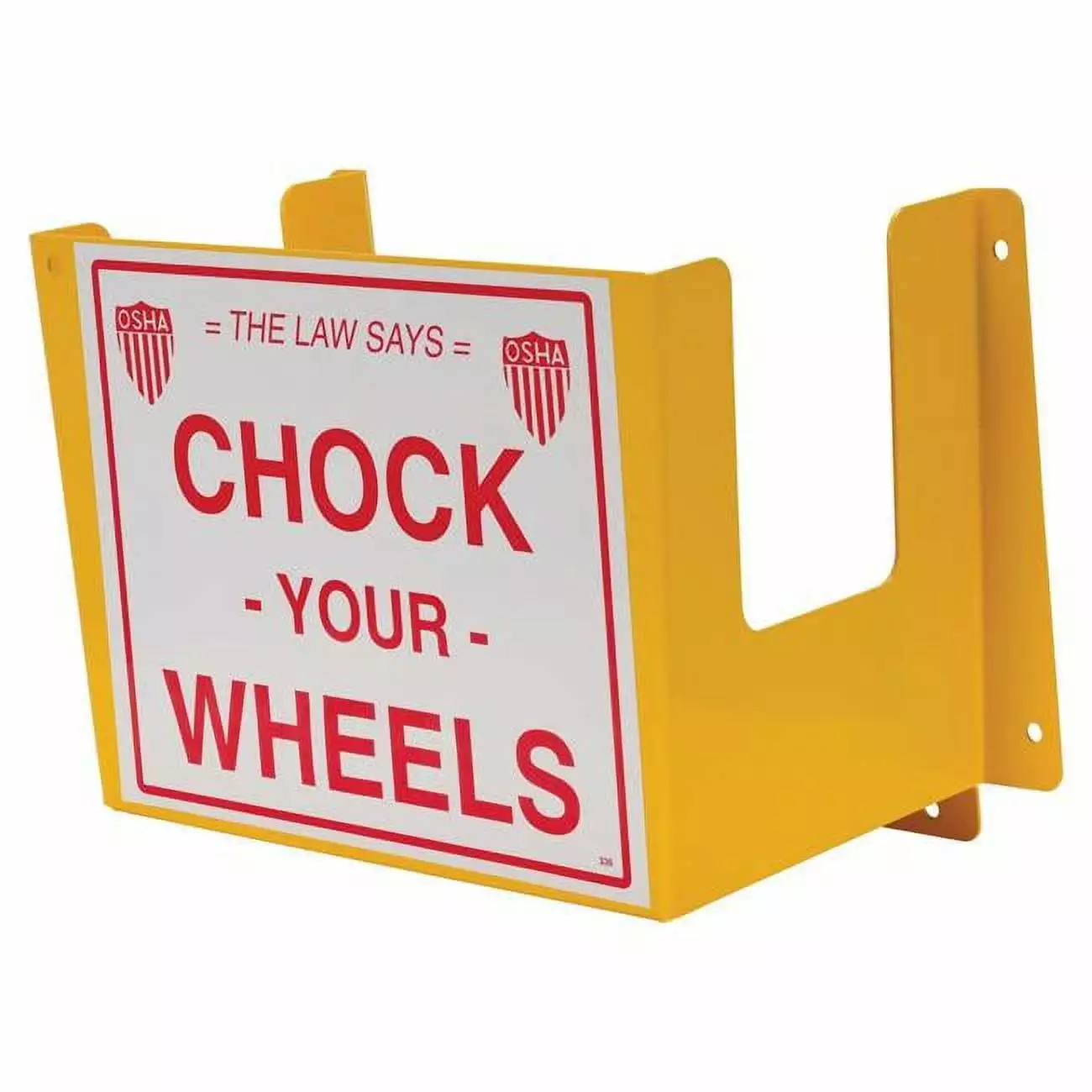 Deluxe Wheel Chock Holder - Yellow