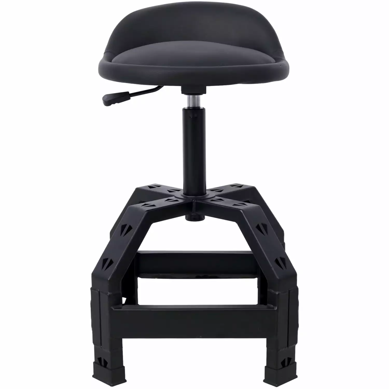 Durable Heavy Duty Black Industrial Pneumatic Mechanics Rolling Creeper Seat Stool - Comfortable and Efficient 360 Degree Swivel for Garage Workshop Use - Superior Mobility and Durability