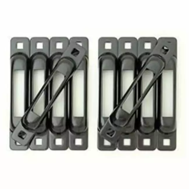 E-Track Single Strap Anchors. Black - 10 Pack