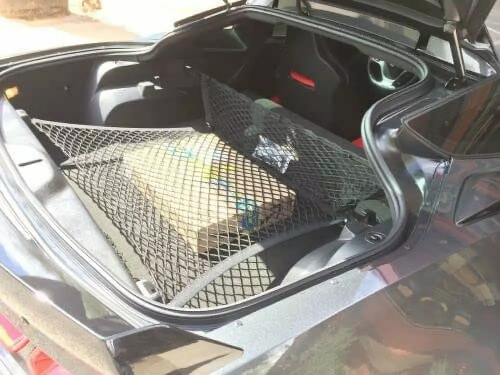 EACCESSORIES EA (Qty.3) Trunk Organizer Cargo Net for CHEVROLET C7 CORVETTE 2014-2019 ?C Floor & 2 Envelope Style Cargo Nets for Coupe ?C Premium Mesh Car Trunk Organizer ?C Compatible CHEVY C7 CORVETTE