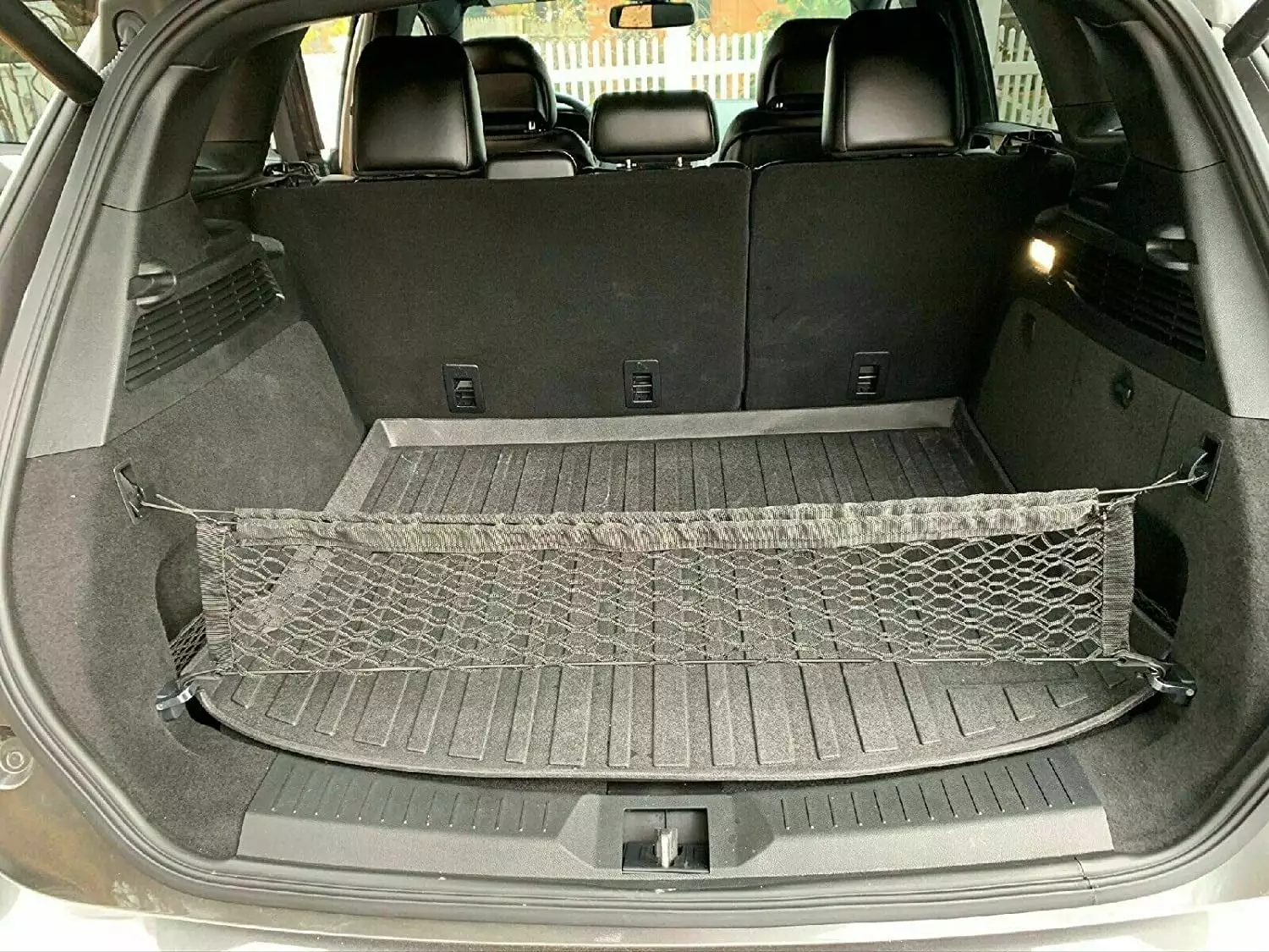 EACCESSORIES EA Trunk Organizer Cargo Net for Acura RLX 2014-2020 ?C Envelope & Floor Style Cargo Net for Sedan ?C Premium Mesh Elastic Car Trunk Organizer Vehicle Carrier Storage ?C Compatible Acura RLX