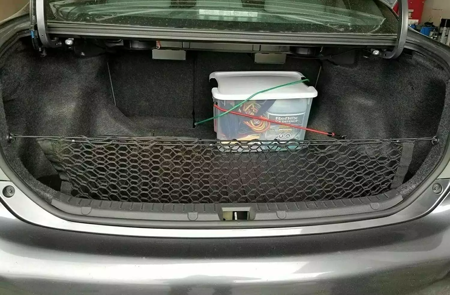 EACCESSORIES EA Rear Trunk Organizer Cargo Net for Nissan SENTRA 2013-2023 ?C Envelope Style Cargo Net for Sedan ?C Premium Mesh Car Trunk Organizer Vehicle Carrier Storage ?C Compatible Nissan SENTRA