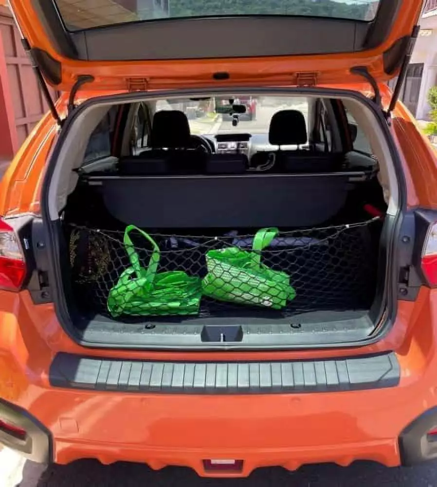 EACCESSORIES EA Rear Trunk Organizer Cargo Net for Subaru: XV 2013-2023. XV Crosstrek 2013-2015 ?C Envelope Style Cargo Net ?C Premium Mesh Car Trunk Organizer ?C Compatible with Subaru XV Crosstrek