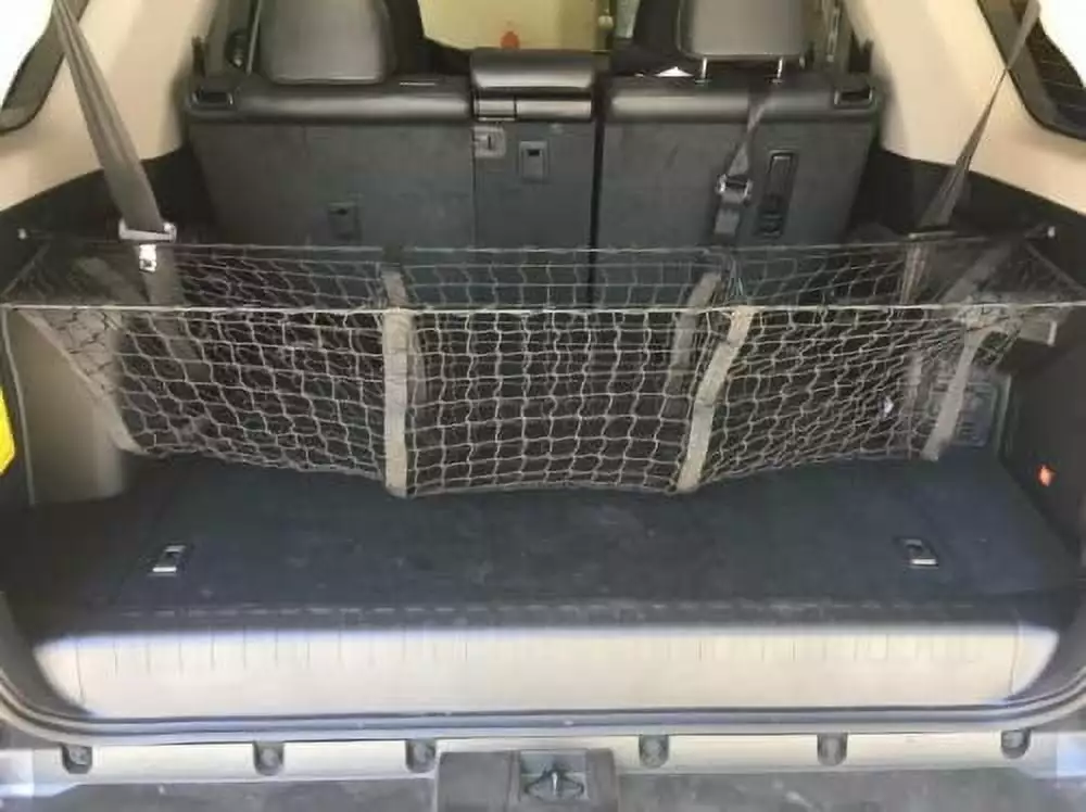 EACCESSORIES EA Rear Trunk Organizer Cargo Net for Toyota 4RUNNER (3 Row Models ONLY) 2010-2023 ?C Envelope Style Cargo Net ?C Premium Mesh Car Trunk Organizer ?C Compatible with Toyota 4RUNNER