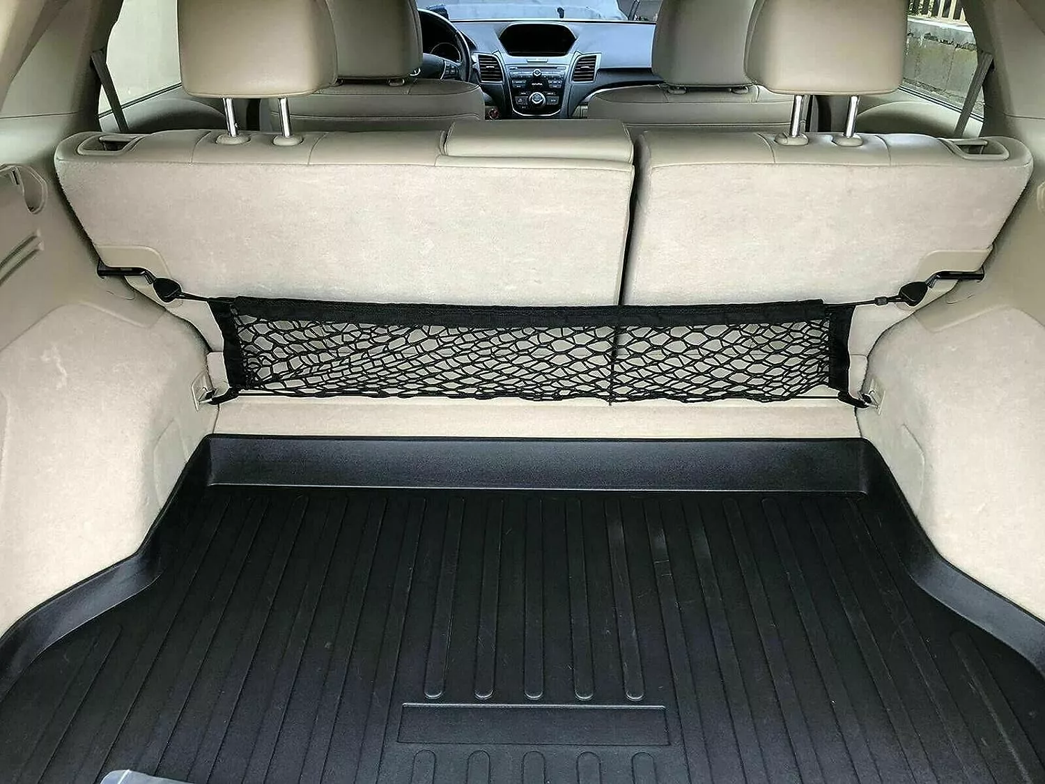 EACCESSORIES EA Trunk Organizer Cargo Net for AUDI Q8 SQ8 2019-2023 ?C Envelope & Floor Style Cargo Nets for SUV ?C Premium Mesh Car Trunk Organizer Vehicle Carrier Storage ?C Compatible with AUDI Q8 SQ8