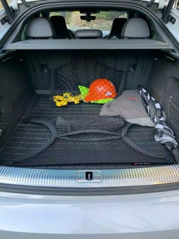 EACCESSORIES EA Trunk Organizer Cargo Net for Chevrolet Malibu 2004-2012 ?C Envelope & Floor Style Cargo Nets for Sedan ?C Premium Mesh Car Trunk Organizer Vehicle Carrier Storage ?C Compatible Malibu