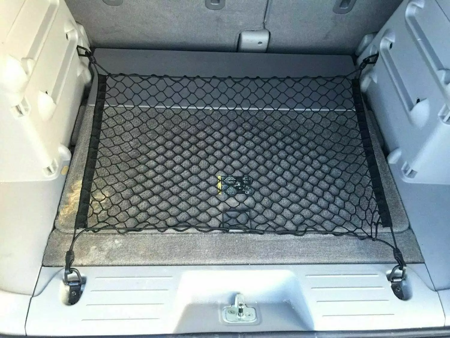 EACCESSORIES EA Trunk Organizer Cargo Net for Chevrolet Equinox & Pontiac Torrent 2005-2009 ?C Floor Style Cargo Net for SUV ?C Premium Mesh Elastic Car Trunk Organizer ?C Compatible with Torrent Equinox