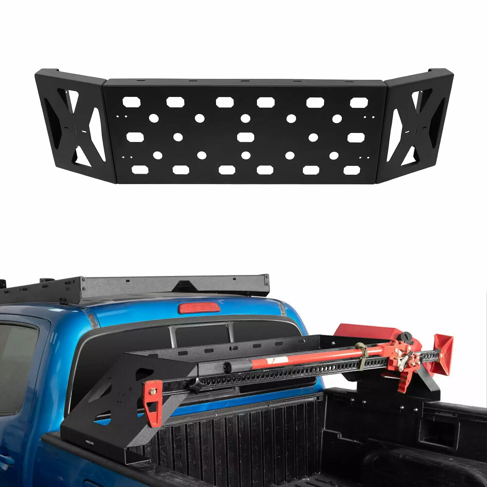 ECCPP Adjustable Truck Bed Rack Black Fit For Toyota Tacoma 2005-2015 Heavy Duty Pickup Truck Ladder Rack Overland Bed Rack