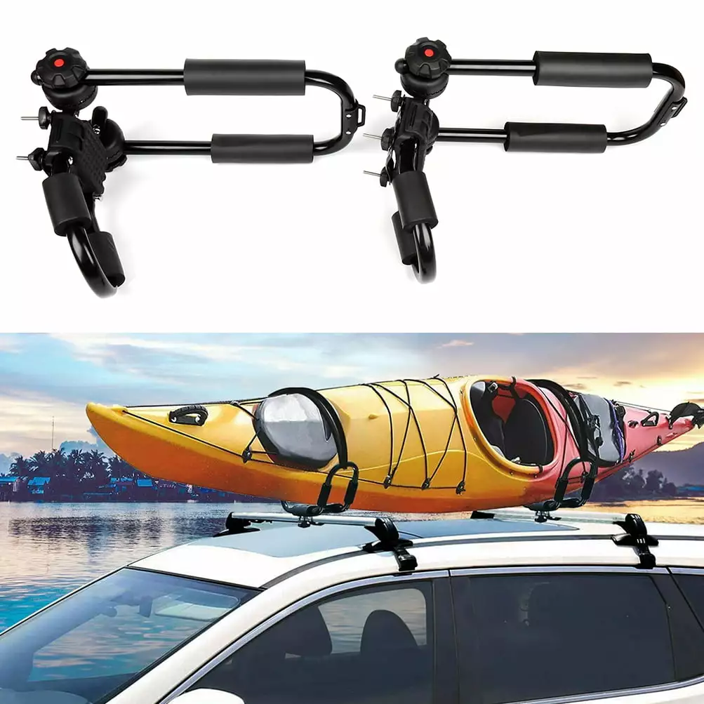 ECCPP Kayak Carrier Mounted on Car SUV Trunk Crossbar Universal Kayak Rack For Your Canoe. SUP and Kayaks-1 Pair