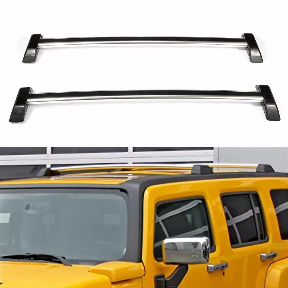 ECCPP Roof Rack Cross Bars Luggage Cargo Carrier Rails Fit for Hummer H3 2006-2010.Aluminum Roof Top Rail Rack Snowboard Kayak Canoe Luggage Carrier