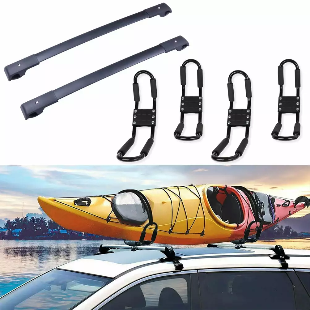 ECCPP Roof Rack Crossbars+Kayak Rack Fits For Subaru Crosstrek 2016-2017.for Subaru Impreza 2012-2016.for Subaru XV Crosstrek 2013-2015 Side Rails Roof Rack Crossbars