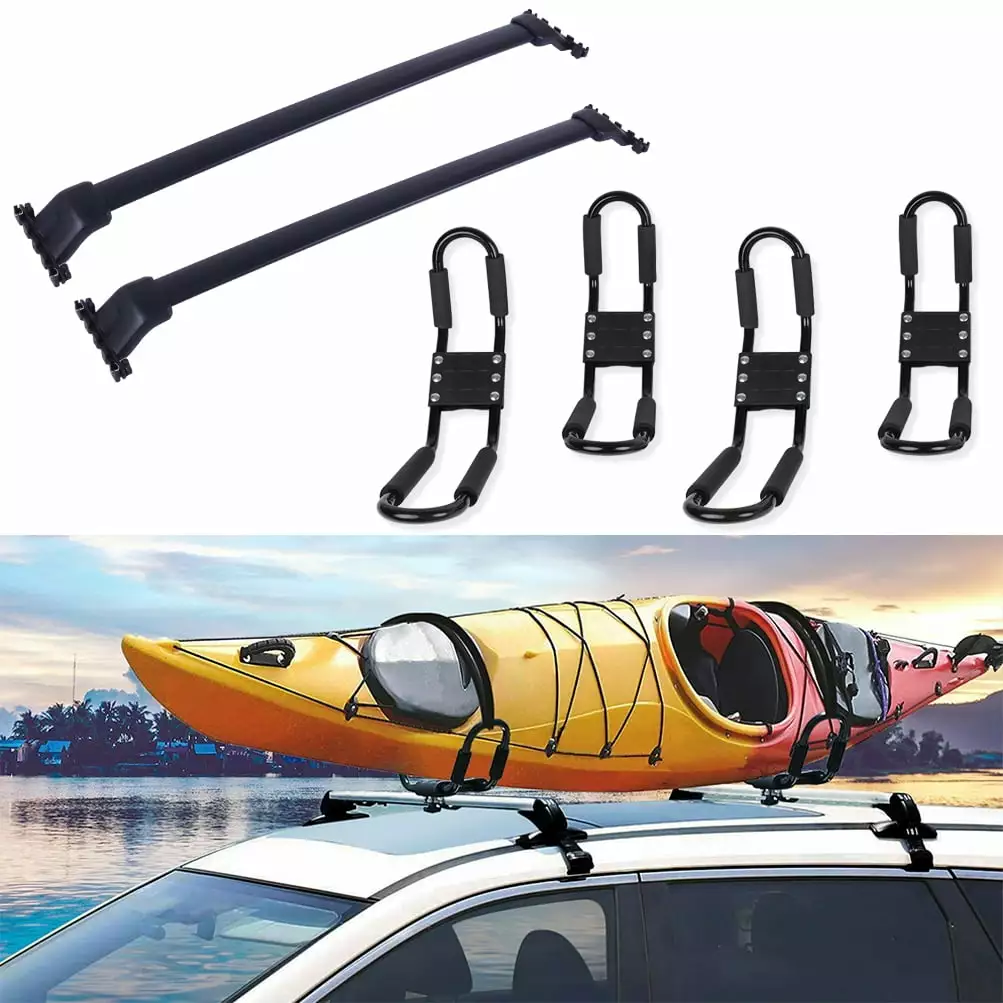 ECCPP Roof Rack Crossbars+Kayak Rack Fits For Honda Pilot 2009-2015 Side Rails Roof Rack Crossbars