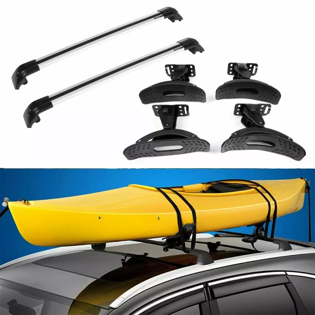 ECCPP Roof Rack Crossbars+Kayak Saddles+Tie-Down Straps Fits For Kia Sorento 2014-2019 Side Rails Roof Rack Crossbars