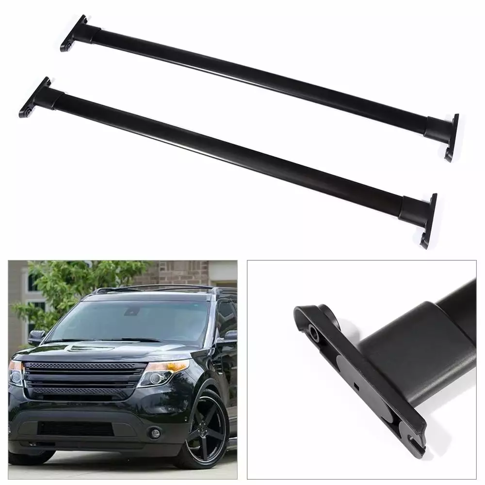 ECCPP Roof Rack Crossbars fit for Ford Explorer 2011-2015 Rooftop Luggage Canoe Kayak Carrier Rack - Fits Side Rails Models ONLY