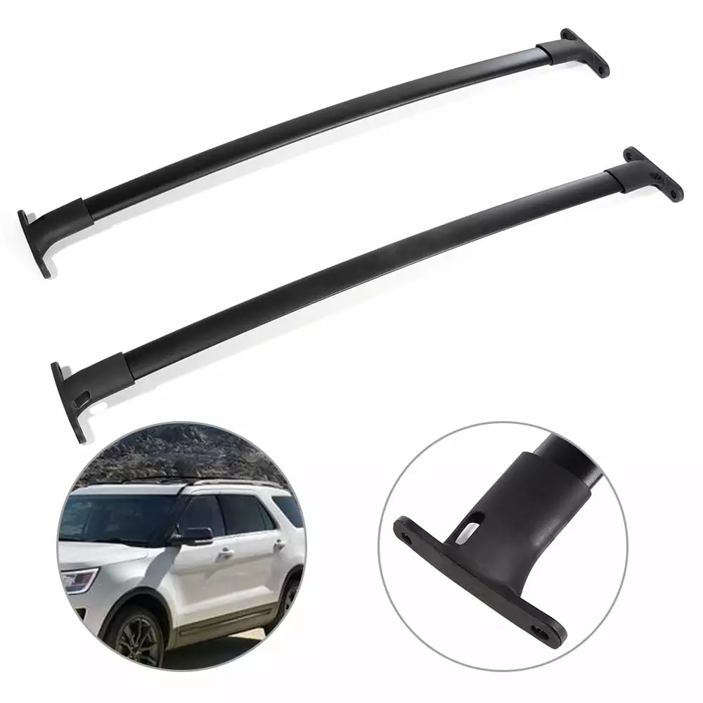 ECCPP Roof Rack Crossbars fit for Ford Explorer 2016-2019 Rooftop Luggage Canoe Kayak Carrier Rack - Fits Side Rails Models ONLY