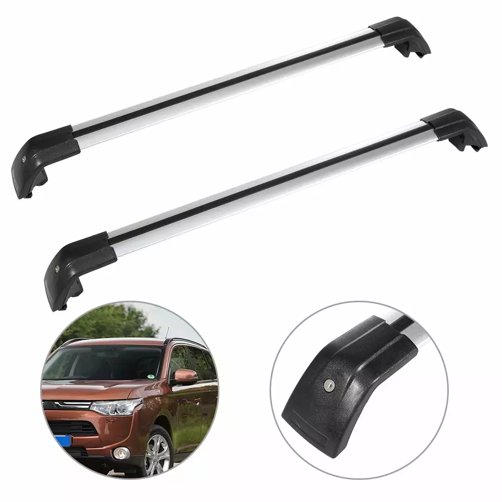 ECCPP Roof Rack Crossbars fit for Mitsubishi Outlander 2013-2019 Rooftop Luggage Canoe Kayak Carrier Rack - Fits Side Rails Models ONLY