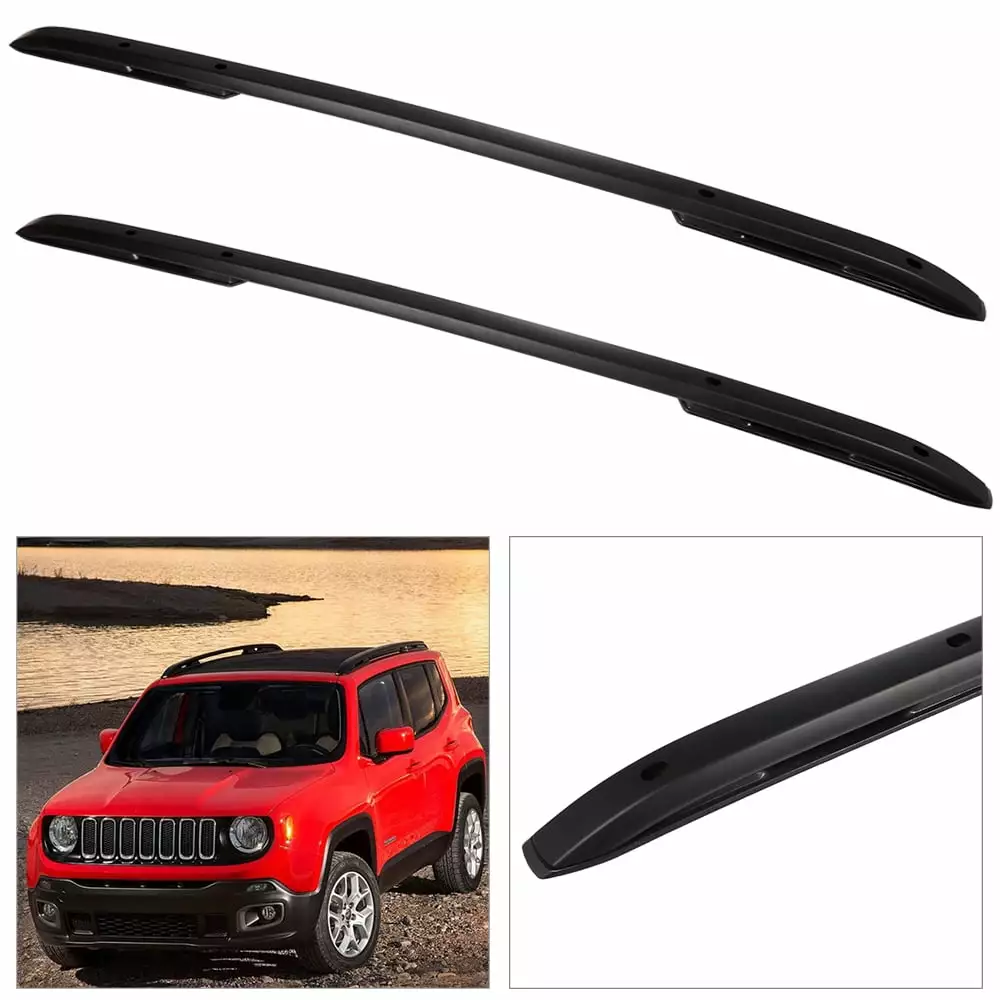 ECCPP Roof Rack Side Rails Compatible for Jeep Renegade 2015-2019 Cargo Racks Rooftop Luggage Canoe Kayak Carrier Rack - Max Load 165LBS Kayak Rack Accessories