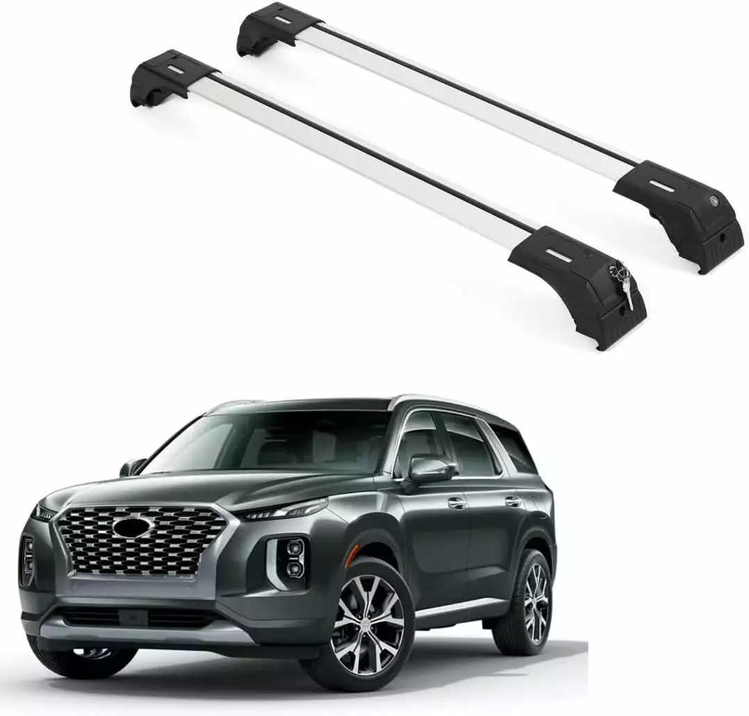 ERKUL Roof Rack Cross Bars for Lexus NX200T NX300 NX300H 2015-2021 | Anti-Theft Lock Aluminum Crossbars for Rooftop. Cargo Carrier. Luggage. Kayak. Canoe. Bike | Silver