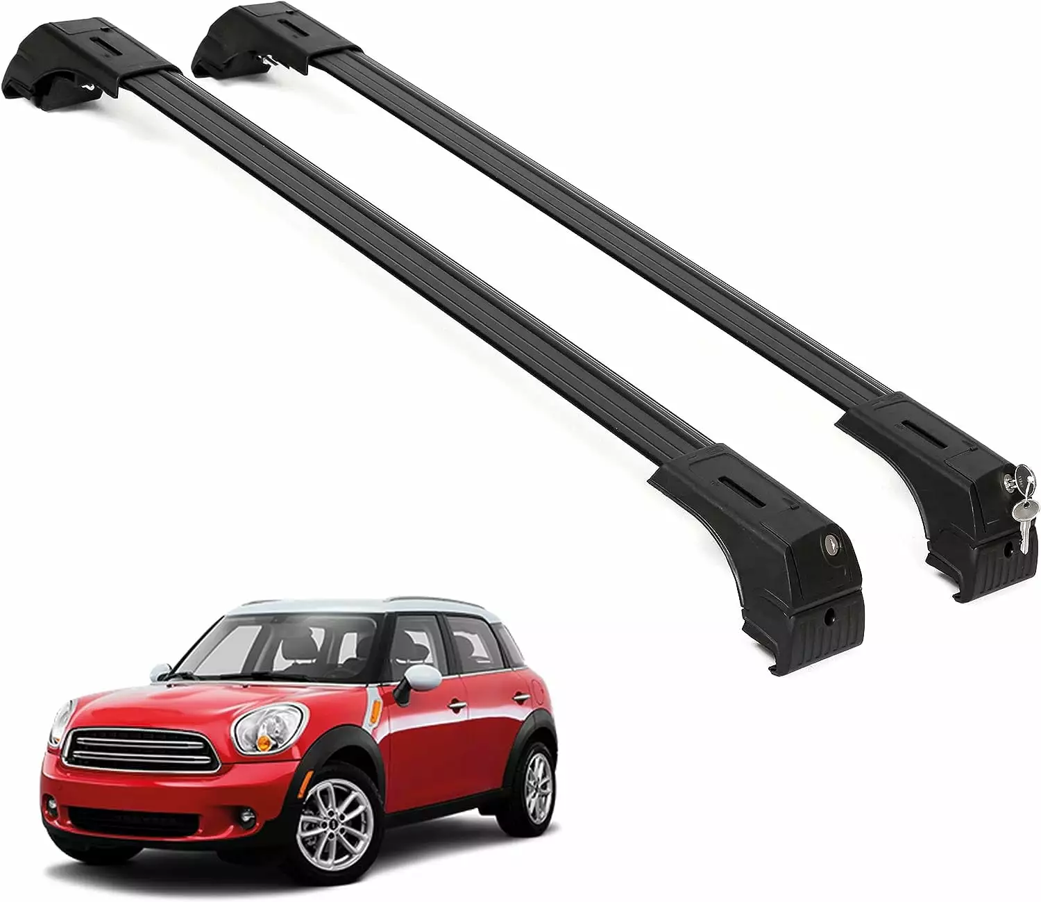 OMAC Roof Racks Luggage Carrier Cross Bars Iron for Subaru Crosstrek 2018-2023 Black Anti-Theft for Travel Kayak Canoe Surf Ski Snowboard Camping