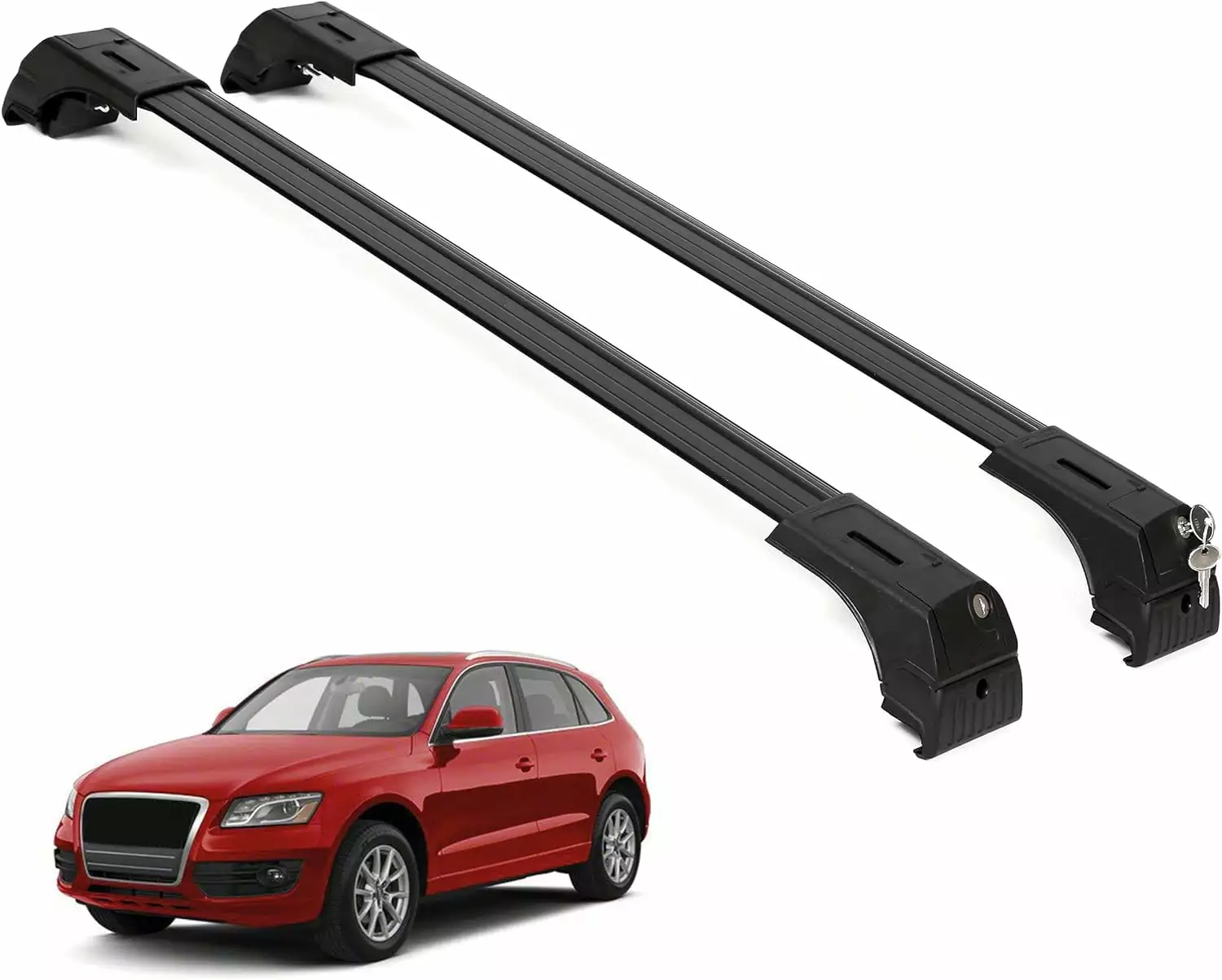 ERKUL Roof Rack Cross Bars for Jeep Grand Cherokee 2005-2011 | Anti-Theft Lock Aluminum Crossbars for Rooftop. Cargo Carrier. Luggage. Kayak. Canoe. Bike | Black