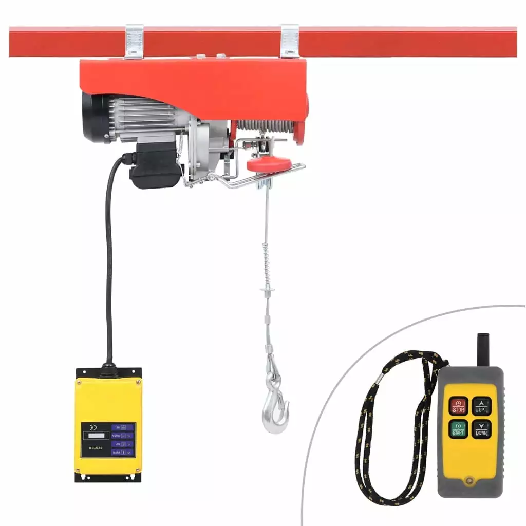 Electric hoist with radio remote control 1300 W 500/999 kg