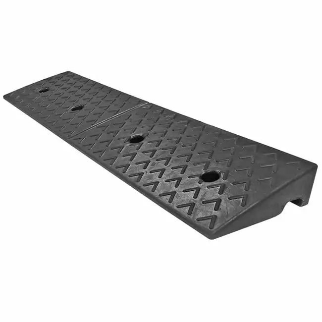 Electriduct 3.1 in. Heavy Duty Rubber Curb Ramp with 4 Spikes