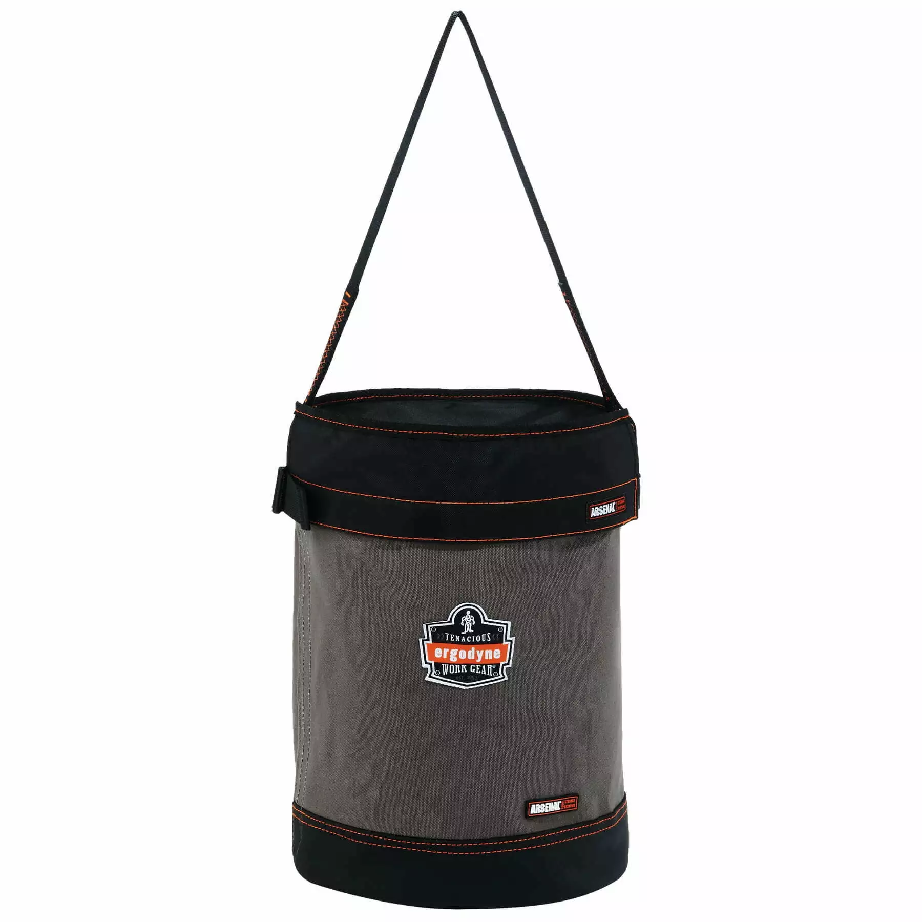 Ergodyne Arsenal 5930T Web Handle Canvas Hoist Bucket with Top. Gray. L