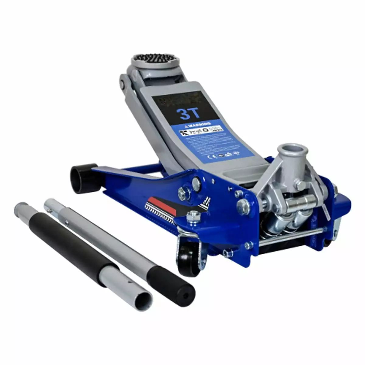 Faitaliicy Floor Jack 3 Ton Capacity Heavy Duty Hydraulic Car Jack Low Profile Steel Racing Floor-Mounted Hydraulic Jack With Dual-Piston Quick-Lift Pump For Workshop Blue