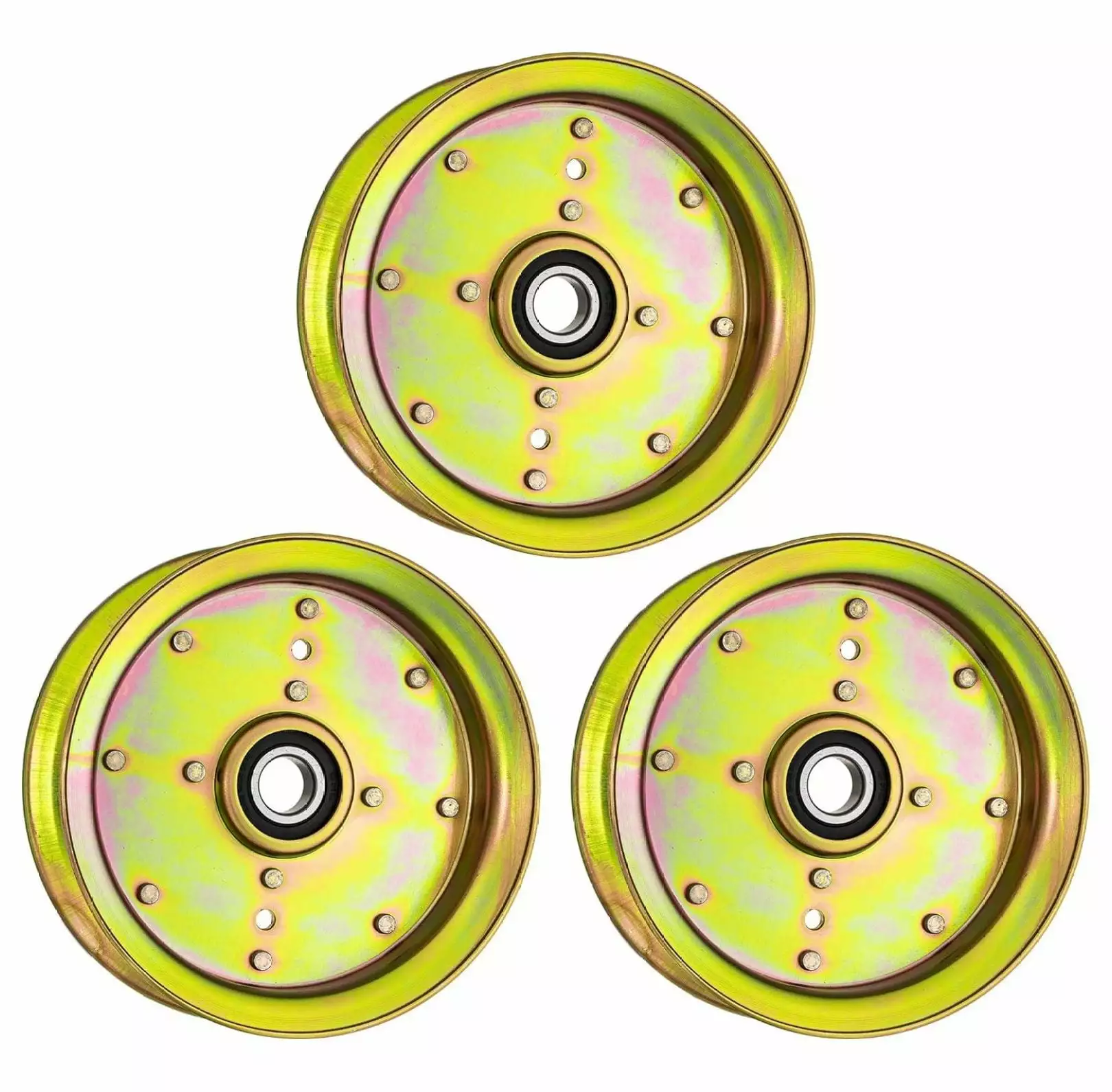 Flat Idler Pulley for EZ 4220 4822 5225 5424 6124 Z4218 Z4824 539112196 539131148 539132728 3 Pack