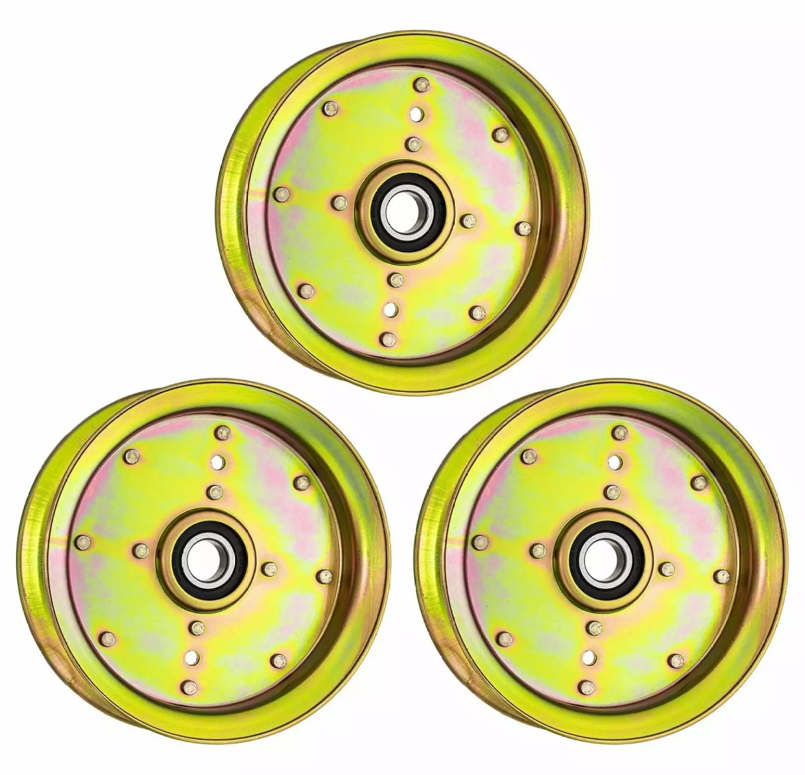 Flat Idler Pulley for EZ 4220 4822 5225 5424 6124 Z4218 Z4824 539112196 539131148 539132728 3 Pack