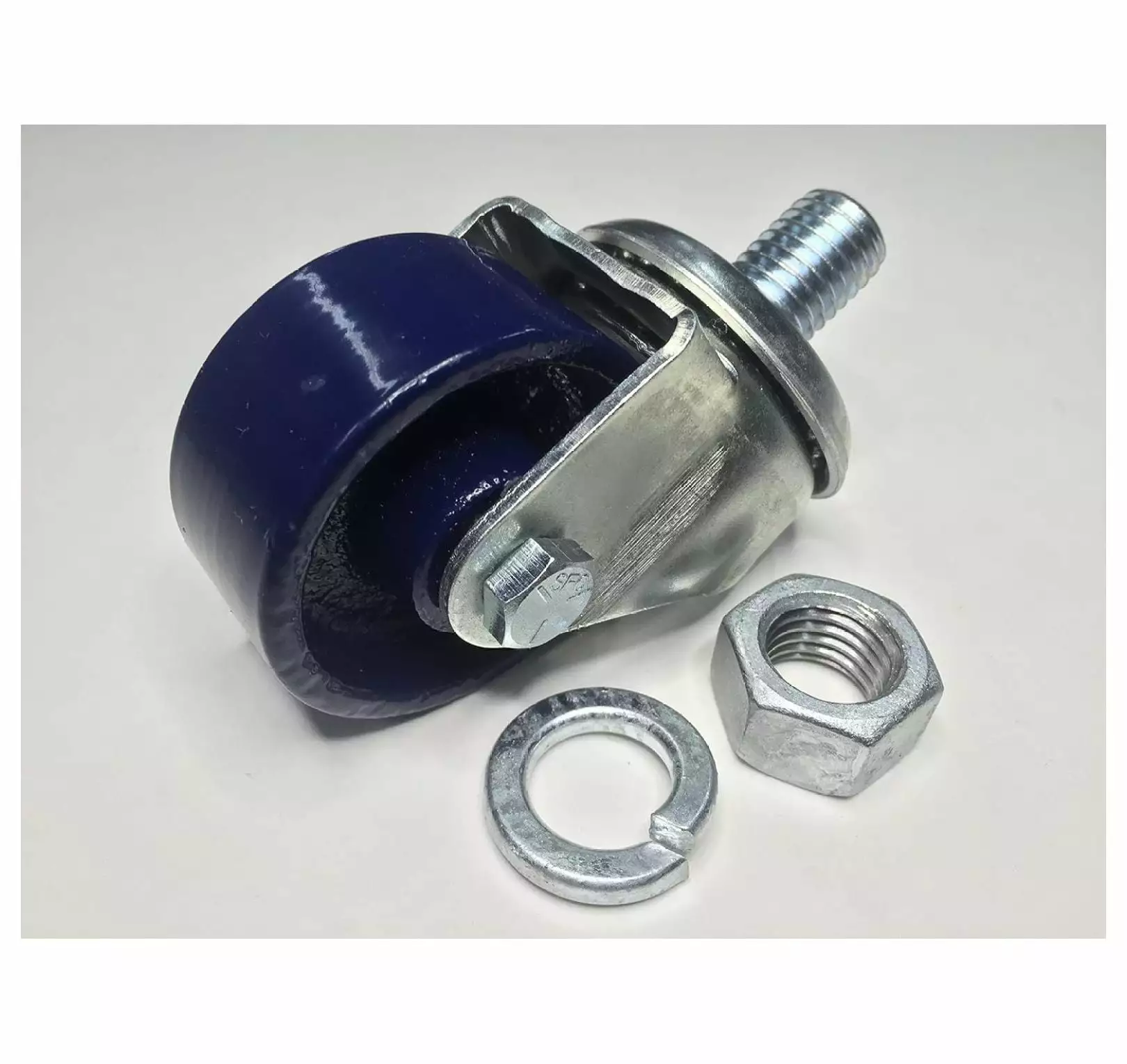 Floor Jack Caster ( Blue-1Piece) for . Walker - 93642. 93652 and Others (Includes Lock Washer and Hex Nut)