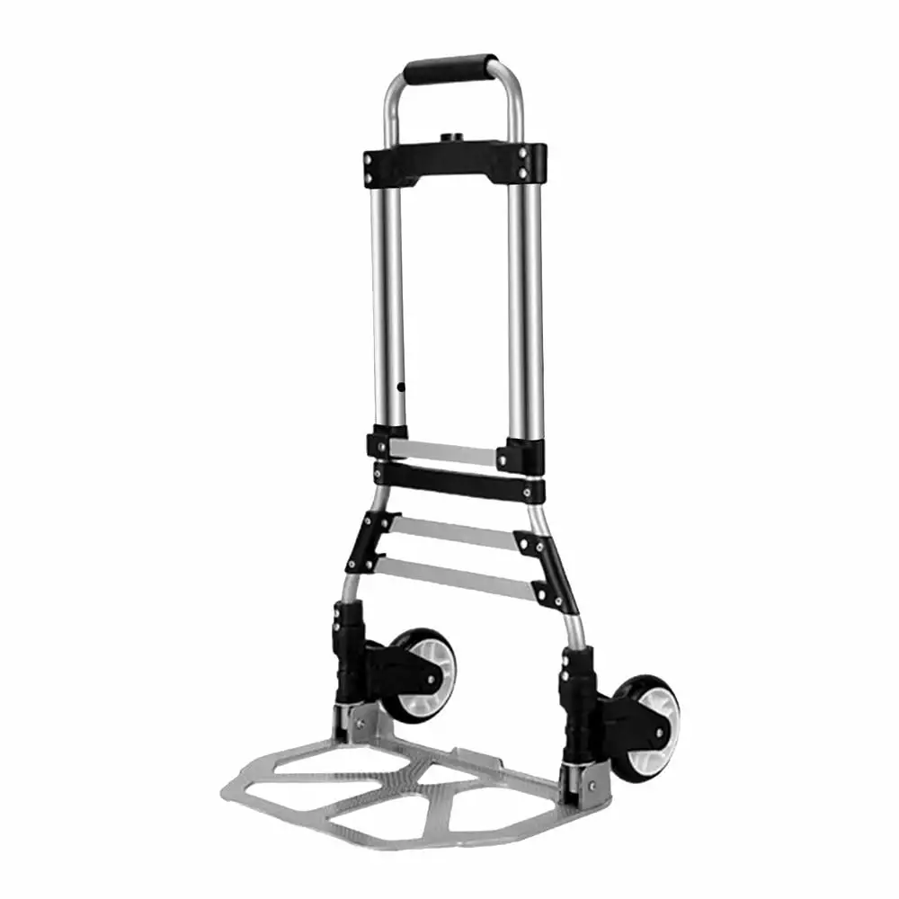 Flroha Hand Truck Foldable | Heavy Duty Luggage Moving Cart Utility Trolley With Wheels | 2-Wheel Hand Trucks Folding For Luggage Shopping Moving Warehouse Distribution Travel Workplace