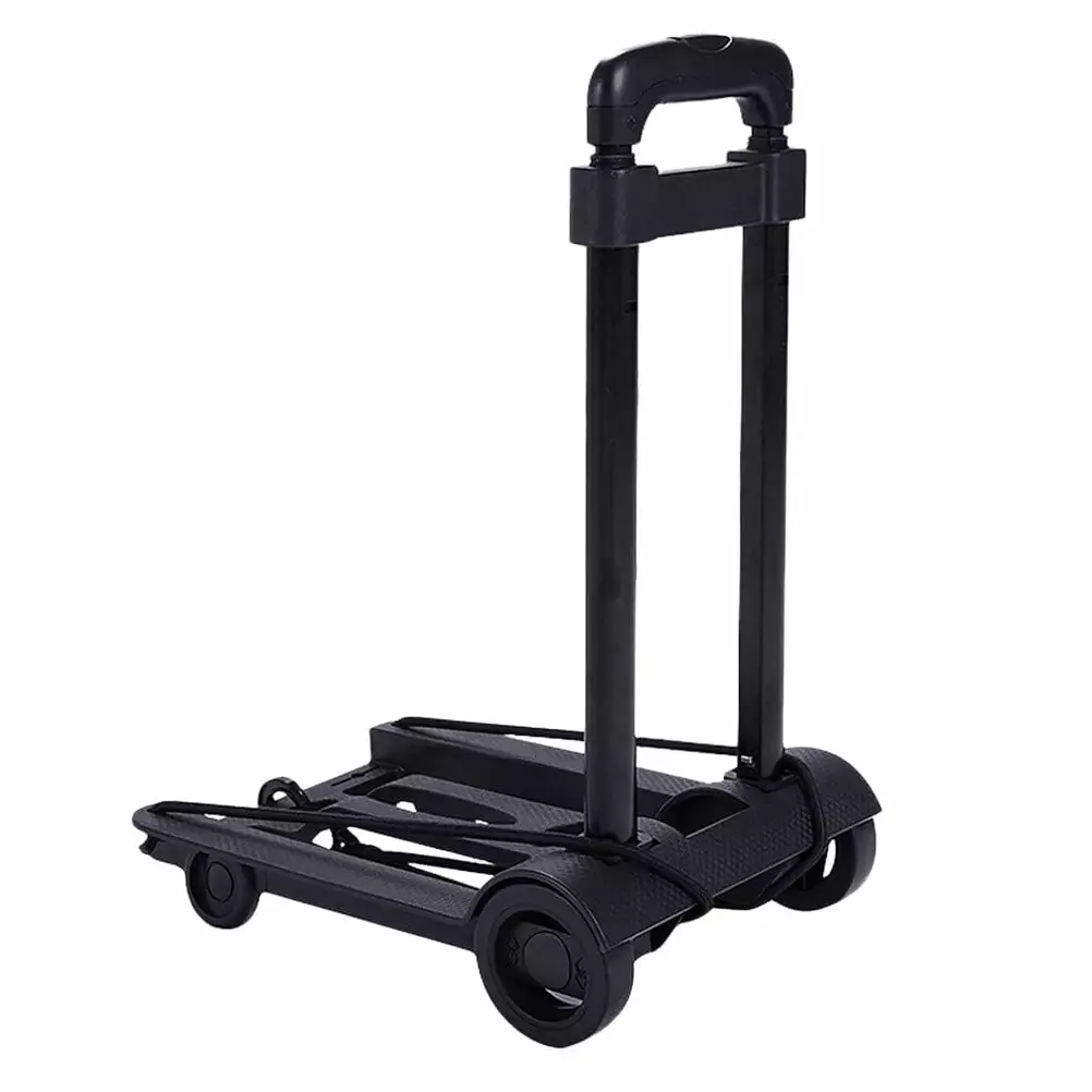 Folding Hand Truck Lightweight Portable Cart. 110 lbs Load Capacity Heavy Duty Utility Cart with Telescoping Handle. for Luggage. Moving Office Use