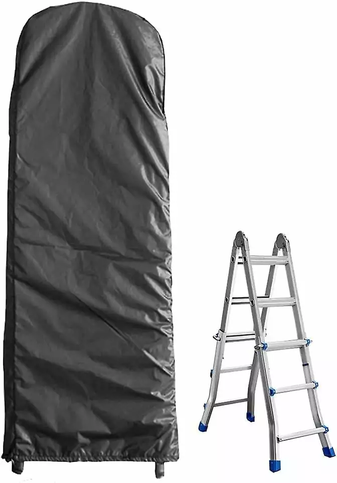 Folding Ladder Cover. Dust-proof Ladder Protector. Waterproof Belt. Drawstring. Ladder. Patio. Garden. Outdoor. Household Ladder. Storage Bag.black