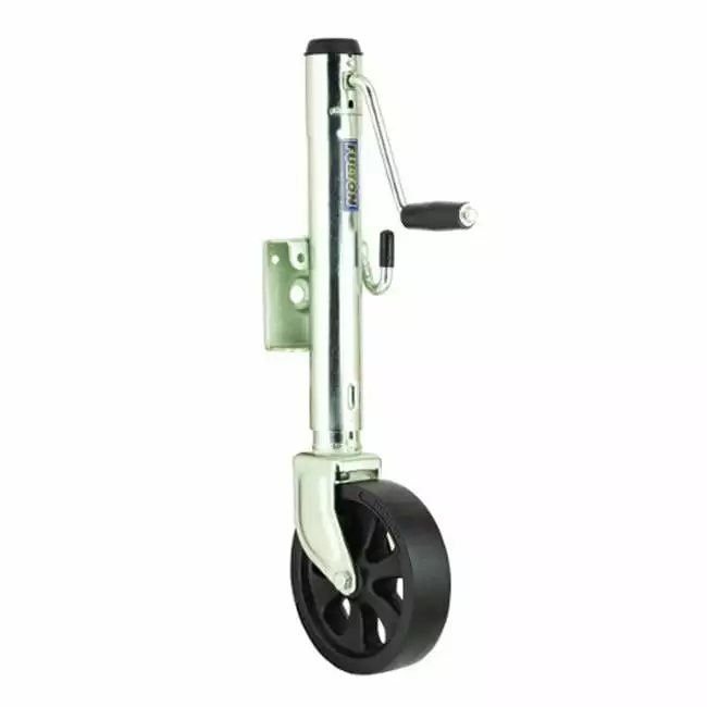 Fulton Utility Trailer Jack. Side Mount. 1.500 lbs. Lift Capacity. Side Wind. Bolt-On. 10 in. Travel