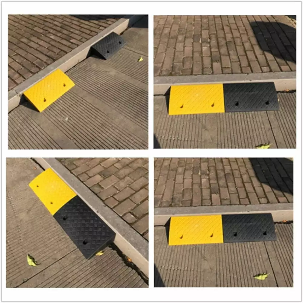 Car Slope Pad Rubber Car Curb Ramps.Portable Lightweight Threshold Ramp Set Heavy Duty Loading