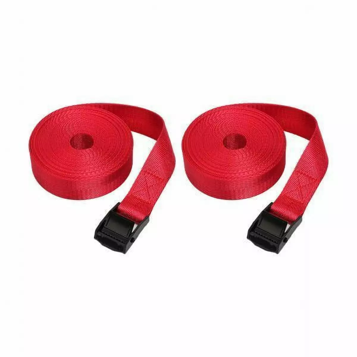 Big sale 2pcs Tie Down Strap Black Zinc Alloy Press Buckle Bandage 25mm Binding Red Wine Rope5 Meter