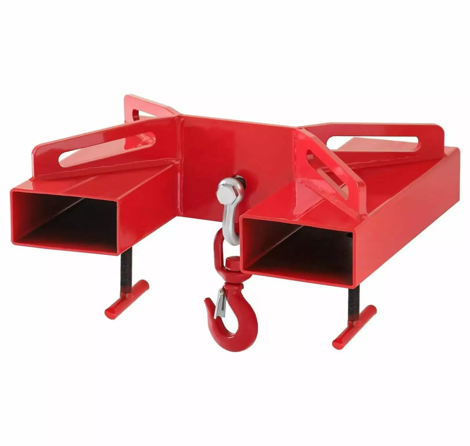 Gexandy Forklift Lifting Hook. 6600lbs Capacity Forklift Lifting Hoist.Forklift Lifting Hook Attachment. Hoist with Swivel Hook and 2PCS T-Bolts Red Forklift Mobile Hook