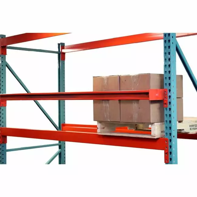 Global Industrial 144 in. Length 3 in. Offset Teardrop Pallet Rack Backstop