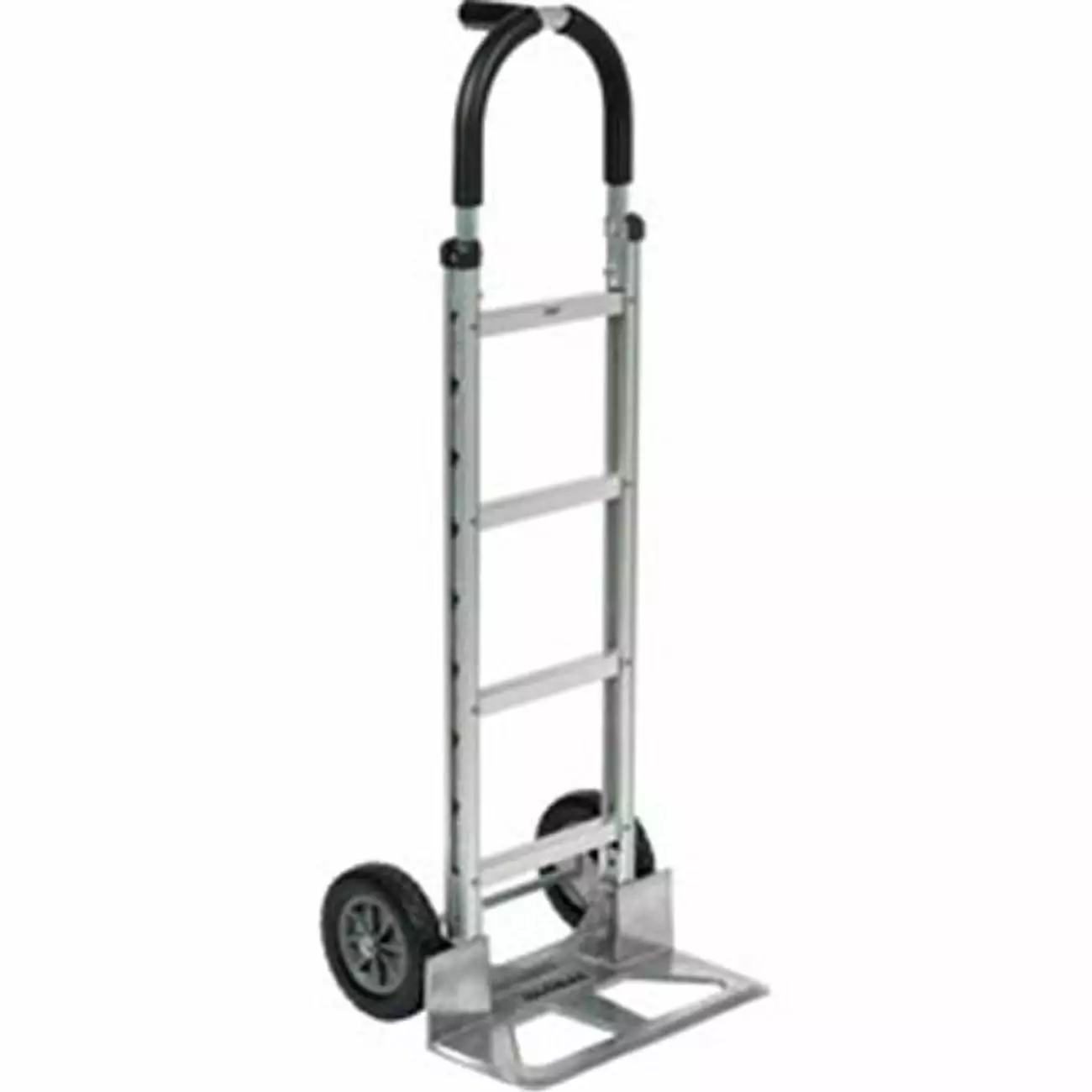 Global Industrial 168263 Aluminum Hand Truck with Pin Handle - Mold-On Rubber Wheels. Gray