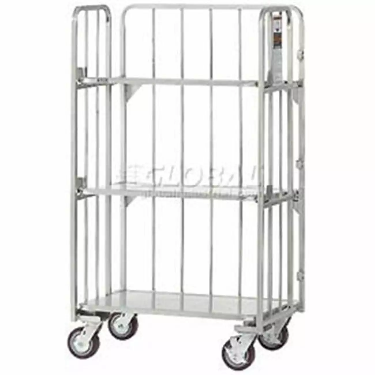 R&B Wire Products 416KDC-BL 16 Bushel UPS & FEDEX ABLE Vinyl Basket Truck All Swivel Casters. Blue - 41.5 x 30.25 x 39 in.