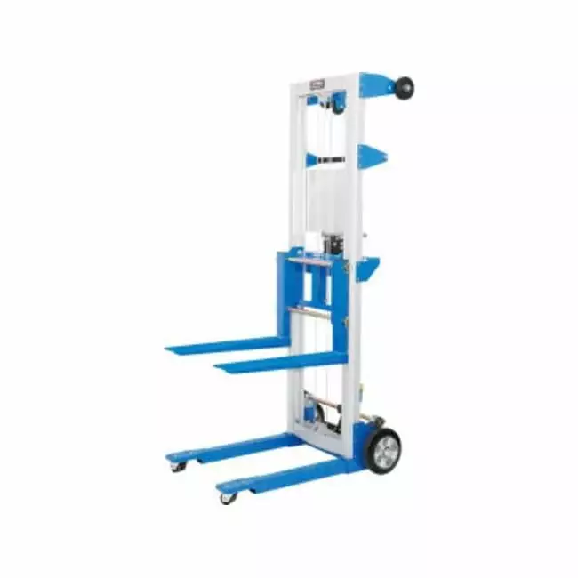 APOLLOLIFT 1100lbs Hand Walkie Pallet Stacker Hydraulic Manual Forklift 63 Lifting Height with Fixed Legs&Adjustable Forks