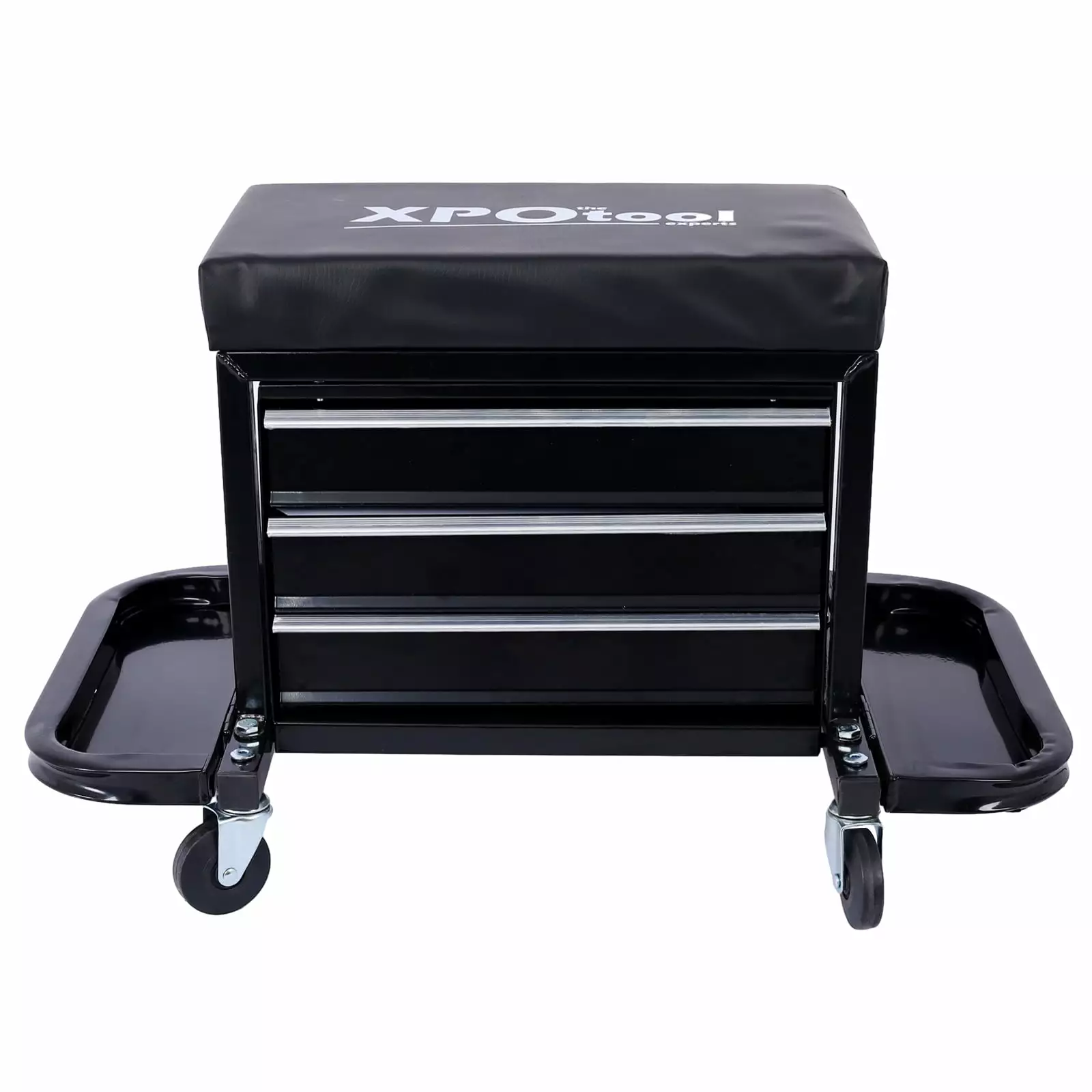 GymChoice Rolling Creeper Garage/Shop Seat with Three Built-in Drawers. 350lbs Max Weight Capacity Rolling Tool Chest.Black